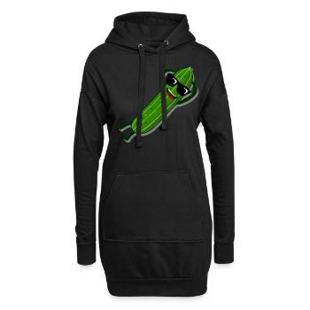 Gurke Sonnenbrille Gurken - Hoodie-Kleid - Schwarz - Vorne