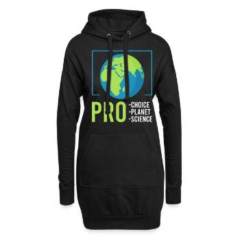 Climate Change Pro Planet Pro Choice Earth day - Hoodie-Kleid - Schwarz - Vorne