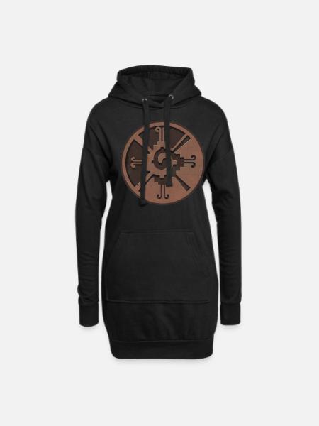 Hunab Ku Ometeotl Azteken Yucatec Maya Maya Inka - Hoodie-Kleid - Schwarz