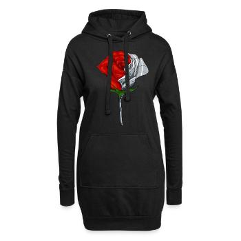 Cyborg Rose Cyber Esthétique - Sweat-shirt à capuche long Femme - noir - Devant