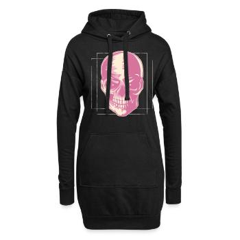 Pastel Danois Esthétique Gothique Crâne Goth - Sweat-shirt à capuche long Femme - noir - Devant