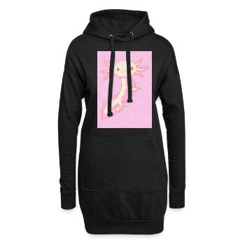 Esthétique pastel danoise Kawaii Axolotl - Sweat-shirt à capuche long Femme - noir - Devant