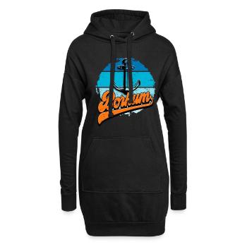 Borkum - Hoodie-Kleid - Schwarz - Vorne