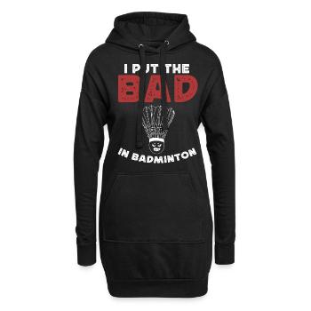 Badminton, joueurs de badminton - Sweat-shirt à capuche long Femme - noir - Devant