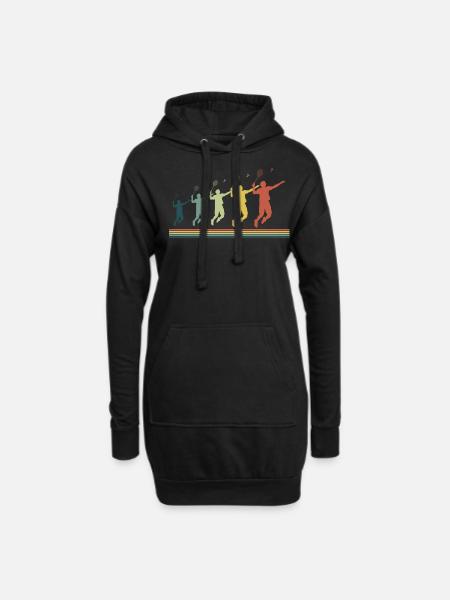 Badminton, Badminton -Spieler - Hoodie-Kleid - Schwarz