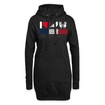 Vogelbeobachtung, Ornithologie - Hoodie-Kleid - Schwarz - Vorne