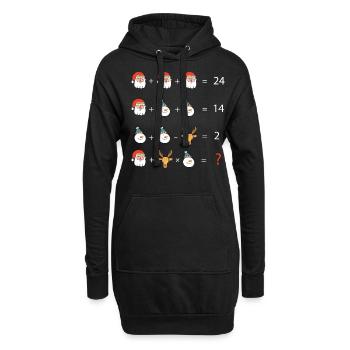 Équation du professeur de mathématiques - Sweat-shirt à capuche long Femme - noir - Devant