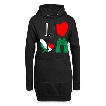 Observation des oiseaux, ornithologie - Sweat-shirt à capuche long Femme - noir - Devant