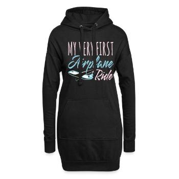 My Very First Airplane Ride Flugzeug - Hoodie Dress - black - Front