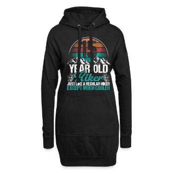 15 Birthday Hiking Mountains 15 Year Old Hiker - Hoodie-Kleid - Schwarz - Vorne