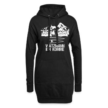 Watzmann Bergsteigen Wandern - Hoodie-Kleid - Schwarz - Vorne