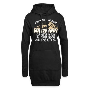 Watzmann Wandern Watzmannmassiv - Hoodie-Kleid - Schwarz - Vorne