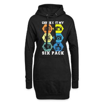 Photography Camera Lens Retro - Hoodie-Kleid - Schwarz - Vorne