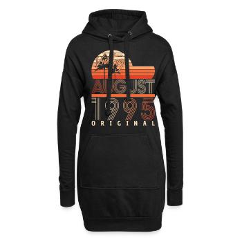 Baujahr 1995 Im August - Hoodie-Kleid - Schwarz - Vorne