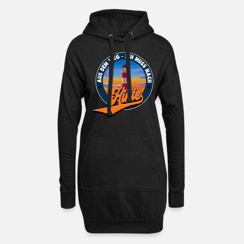 Hinte - Hoodie-Kleid - Schwarz