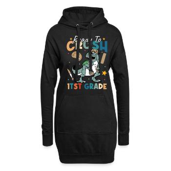 First Day Of School Ready To Crush 1st Grade Teach - Hoodie-Kleid - Schwarz - Vorne