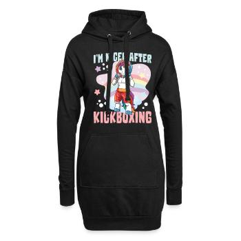I'm Niver After Kickboxing Einhorn - Hoodie-Kleid - Schwarz - Vorne