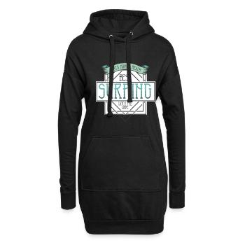 Été, Soleil, Surf - Sweat-shirt à capuche long Femme - noir - Devant