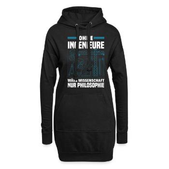 Lustiges Ingenieur Geschenke Geschenkidee - Hoodie-Kleid - Schwarz - Vorne