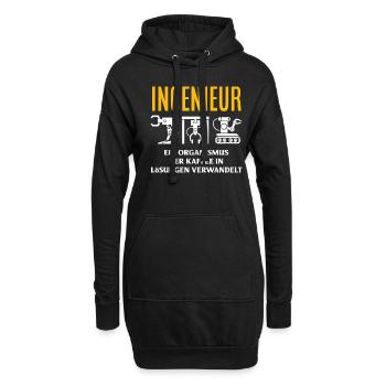 Lustiges Ingenieur Geschenke Geschenkidee - Hoodie-Kleid - Schwarz - Vorne