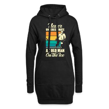 Lustiges Eishockey Hockey Geschenk Geschenkidee - Hoodie-Kleid - Schwarz - Vorne