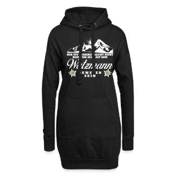 Watzmann Wandern Bergsteigen - Hoodie-Kleid - Schwarz - Vorne