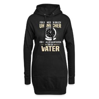 Uhrmacher Vater Geschenk Für Uhren Sammler Papa - Hoodie-Kleid - Schwarz - Vorne
