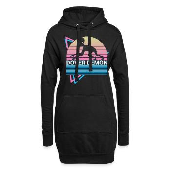 Dover Dämon Kryptide Kryptozoologie Retro - Hoodie-Kleid - Schwarz - Vorne