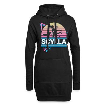 Scylla Skylla Mythologie grecque antique Rétro - Sweat-shirt à capuche long Femme - noir - Devant
