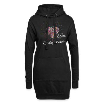 Herzliche Kinderarzt Arzt Geschenk Doktor Geschenk - Hoodie-Kleid - Schwarz - Vorne