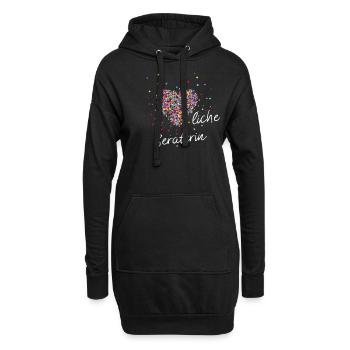 Beraterin mit Herz Geschenkidee - Hoodie-Kleid - Schwarz - Vorne