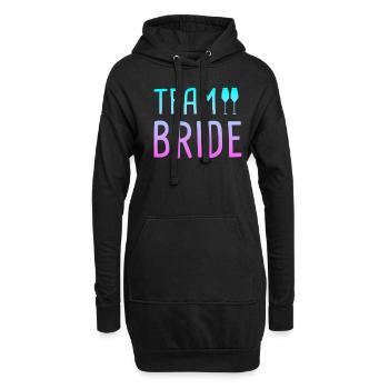 team bride - Hoodie-Kleid - Schwarz - Vorne