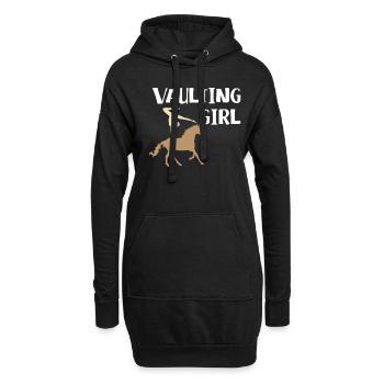 Vaulting Girl Shirt Geschenk Voltagieren - Hoodie-Kleid - Schwarz - Vorne
