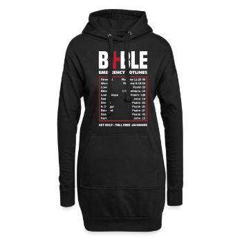 Jésus-Christ-Christ Religion Bible religieuse - Sweat-shirt à capuche long Femme - noir - Devant