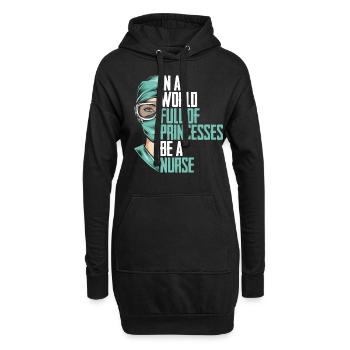 Krankenschwester Pfleger Krankenpfleger - Hoodie-Kleid - Schwarz - Vorne
