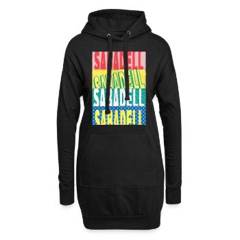 Sabadell Espagne City Font Skyline Accueil - Sweat-shirt à capuche long Femme - noir - Devant