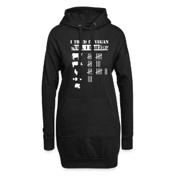 I Tried It Vegan Ups I Failed Veganer Vegetarier - Hoodie-Kleid - Schwarz - Vorne