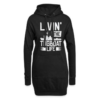 Remorqueur à voile Remorqueur Bateau de sauvetage Navire - Sweat-shirt à capuche long Femme - noir - Devant