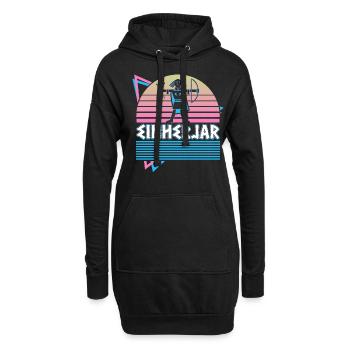 Einherjar Nordische Mythologie Nordische Armee aus - Hoodie-Kleid - Schwarz - Vorne