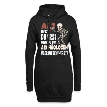 ALT BIST DU ERST WENN DU ZUM ARCHÄOLOGEN - Hoodie-Kleid - Schwarz - Vorne