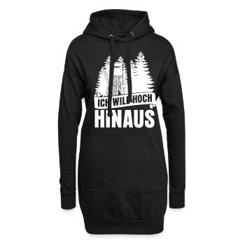Jägerin Jäger Hochsitz Jagd Jagen - Hoodie-Kleid - Schwarz - Vorne