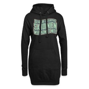 Sardegna Sardinien Urlaub Sardinia - Hoodie-Kleid - Schwarz - Vorne