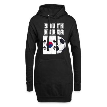 Cadeau du drapeau de l’équipe de football de Corée du Sud - Sweat-shirt à capuche long Femme - noir - Devant