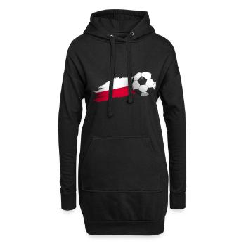 Polen-fußball-geschenk - Hoodie-Kleid - Schwarz - Vorne
