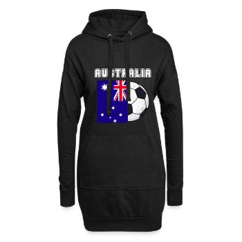 Australien Fußballmannschaft Flagge Geschenk - Hoodie-Kleid - Schwarz - Vorne
