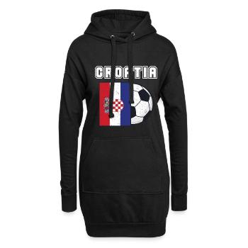 Kroatien-fußball-team-flaggen-geschenk - Hoodie-Kleid - Schwarz - Vorne