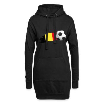 Belgien-fußball-geschenk - Hoodie-Kleid - Schwarz - Vorne