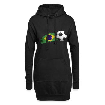 Cadeau de football au Brésil - Sweat-shirt à capuche long Femme - noir - Devant