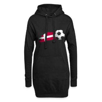 Cadeau de football au Danemark - Sweat-shirt à capuche long Femme - noir - Devant