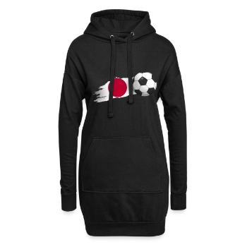 Cadeau de football au Japon - Sweat-shirt à capuche long Femme - noir - Devant